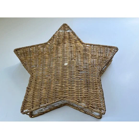 14" Lg Golden Bronze Star Decorative Home Decor Gift Basket Key Holder Present - Picture 3 of 3